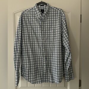 J. Crew Men's Light Blue Gingham Shirt